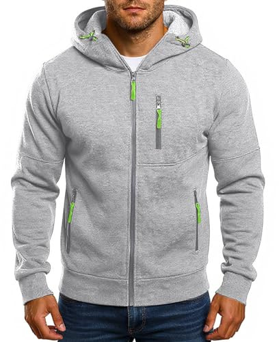 Generisch Pullover Herren Hoodies für Männer Outdoor Zip T Shirt mit Kapuze Strickjacke Sommer Leicht Dünn Neueste Männerjacken Fitness Kleidung Jacken Hoodie Reißverschluss Sweatshirt Jacke &