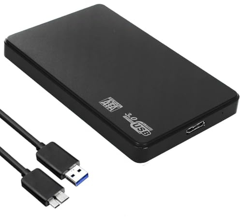 SH. Boîtier Disque Dur Externe 2,5 SATA USB 3.0, boitier Externe HDD SSD Portable, Compatible Disque Dur 2.5 Pouces SATA SSD/HDD, Vitesse 5Gbps, UASP, pour PC, Ordinateur Portable, PS4, Xbox, Noir