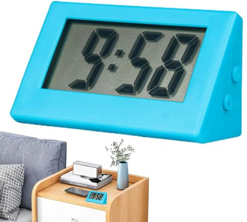 keloppasit Orologio digitale da viaggio, piccoli orologi da scrivania,Sveglia elettrica da tavolo - Piccoli orologi elettrici con display a LED per cucina, aula, camera da letto, da scrivania a