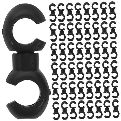 Yardwe 100pcs Black Bicycle Cable Clips for Road Mountain Bikes S-clip Wire Holders for Brake Gear Cable Management Easy Installation