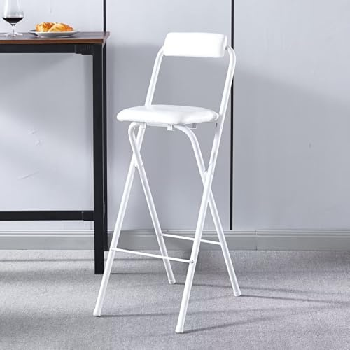 Stoolzfaid Sgabelli Alti Pieghevoli da Cucina,Sgabello Bar Pieghevole con Schienale,Stabile,Portatile,Salvaspazio,per Bar,Cucina,Giardino,Balcone(capacità di carico Massima: 115 kg)