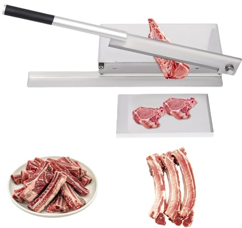 Cortador de carne de acero inoxidable, cortador manual de huesos de 16 pulgadas para costillas, carne de res, cerdo, pollo, pato, ideal para cortar patas de cerdo y chuletas de cordero