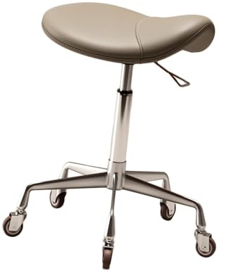 Ergonomisk sadelpall med justerbar höjd, 360° svängbara och tysta hjul för kontor, hem, salong och labb användning