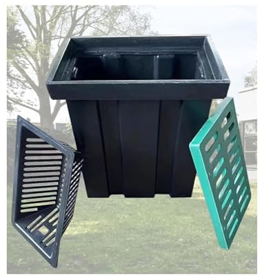 Heavy Du Catch - Cuenca con rejilla y cesta – Eficiente desagüe de patio para Lns, bajantes, estacionamientos y entradas – evita obstrucciones e inundaciones