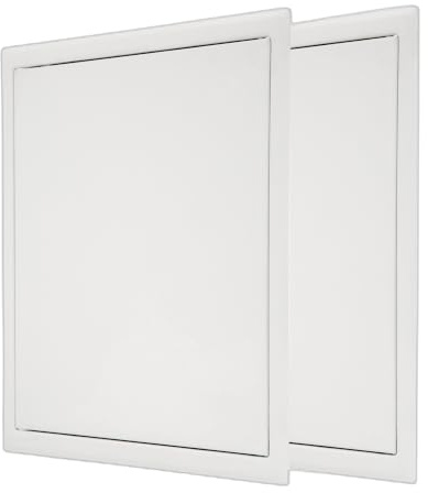 Proxinova Set 2 Puertas de Inspección 600x600 mm, Apertura a Presión para Pared Exterior Resistente, Puerta de Metal para Mantenimiento Contador Agua, Gas, Eléctrico