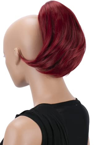 CAISHA Haarteil Dutt Zopf Bun Butterflyclip Haarknoten Rot H415