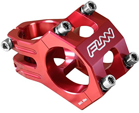 Funn Funnduro MTB Styrstam med 31,8 mm Styrklämma - Den Ultimata Ultralätta och Tåliga Legeringsstyrstammen för Mountainbike och BMX, Längd 35 mm stam (Röd)