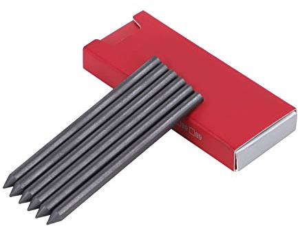 Ricariche di ricambio per matite meccaniche automatiche Graphit, 5,6 mm, 6 mine HB al carbone per disegnare, ombreggiare, schizzi artistici