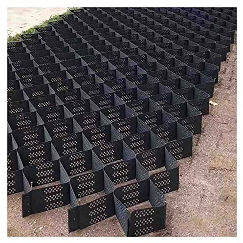 Stabilisateur Gravier,Gazon Dalle Stabilisatrice,Pavés Sol Grille Géo,Grille De Stabilisation HDPE,5 Cm De Haut,Protection des pentes Gravier,Geocell Pour Allée Voiture,9*10m(29.53*32.81ft)