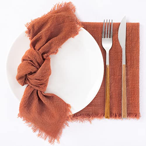 Linen Cloth Washable Cotton Dinner Napkins Fringe Wedding Party Decor