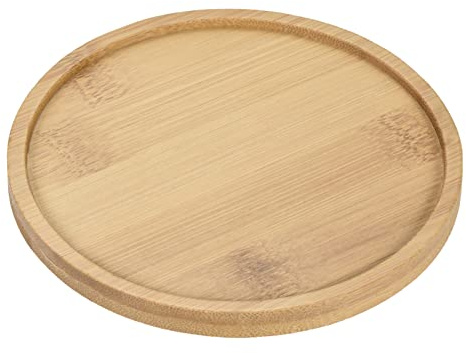 M METERXITY 4pz Sottovasi Fioriere - bambù Rotondo Gocciolatoi Vasi Fiori Applicazione Esterno/Giardino (12cm OD)