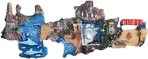 Karte Form Kreta Griechenland Magnet Kühlschrank Kühlschrank Magnet Dekoration Aufkleber Souvenir Harz Handwerk Küche Whiteboard