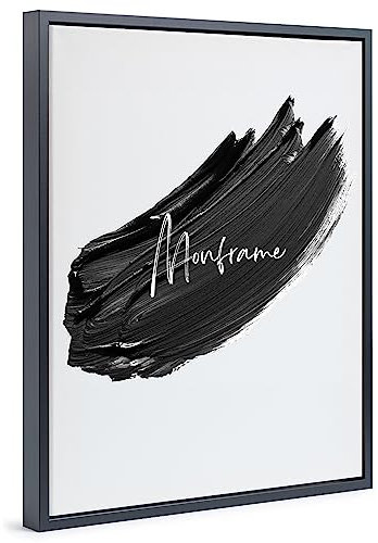 Monframe Schattenfugenrahmen - 59,4x84 cm - Schwarz - für Leinwandbilder auf Keilrahmen - Leerrahmen ohne Glas und Rückwand