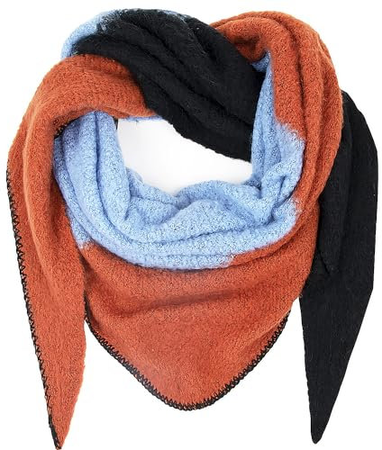 Gloop Damen XXL Strick Dreieck Schal Poncho Halstuch Dreieckstuch Musselin Kuscheliger Ohne Kratze an Haut