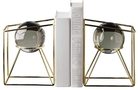 Buchstützen rutschfeste Buchstützen, Buchstützen, Buchstützen for Regale, langlebige Metall-Buchstützen, Buchstützen. Unterstützt die Kristallkugel bücherstützen