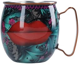 Mikasa x Sarah Arnett Moscow Mule Becher, Edelstahlbecher für Cocktails, 450ml, doppelwandiger Becher mit Lippendruck für Unterhaltungszwecke & Hausbars