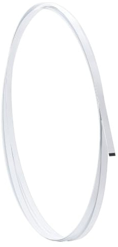 GORGECRAFT 7mX7mm Stecche in Acciaio Rivestito in Plastica Stecche per Corsetti Bianche Stecche in Acciaio per Molle per Cucire Stecche Piatte in Acciaio Inox Sostegni in Metallo Strisce di Supporto