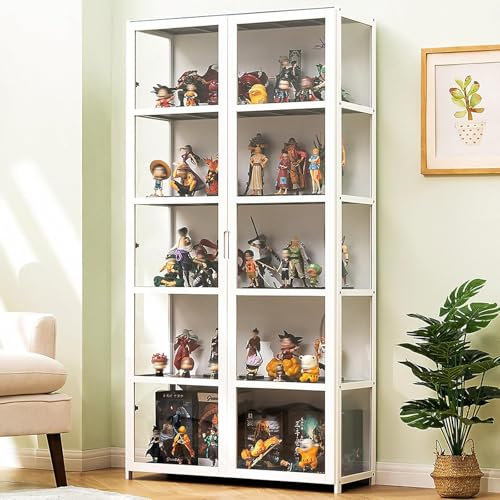 Dtyubfg Armoire de Vitrine de Curiosités en Verre pour Objets de Collection et Figurines