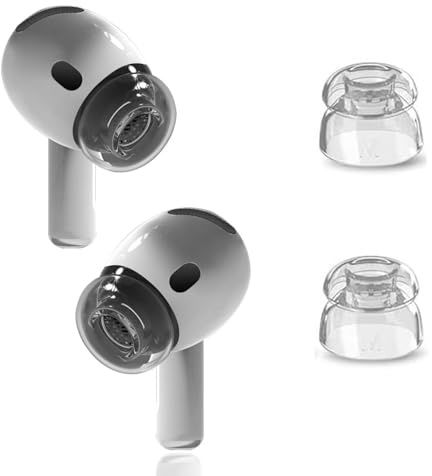 Ersatz-Ohrstöpsel für Airpods 3&4,mit Loch zur Geräuschreduzierung, TPE-Material rutschfest， Ersatz Ohrhörer Ohrstöpsel Softcover für Airpods 4 mit tragbarer Aufbewahrungsbox (White, M)