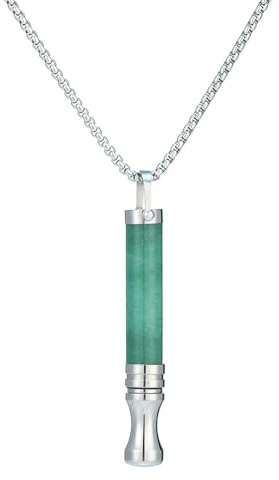 Aide au sevrage du tabagisme avec cristal vert, aide à la méditation en titane pour éviter de fumer, soulager l'anxiété, les voies respiratoires, l'entraînement respiratoire et la relaxation, convient