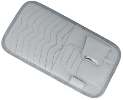 STOBAZA Cd-halter für Auto Sonnenblende Brillenhalter Befestigung Organizer für Geldscheinfach und Notizzettel Passend für Fahrzeuge Pkw Suvs Lkws