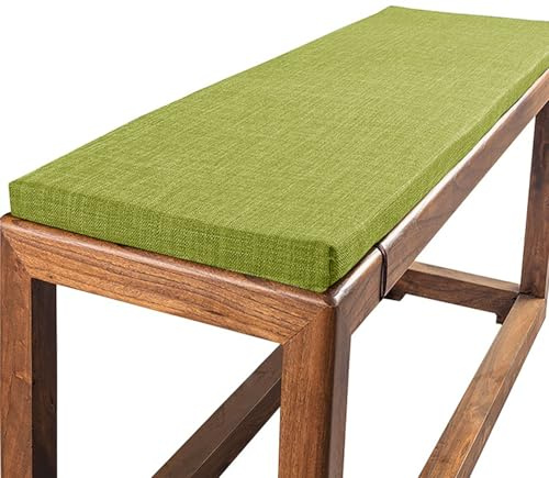 Cuscini Imbottiti per Panche da Esterno/Interno – Lino e Cotone Antiscivolo con Fibbia – 120x40 100x40 80x40 – Cuscino per Panchina per Giardino, Sagre, Birrerie e Cucina(Frutta Verde,80x50cm/31x20in)