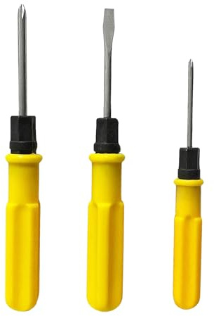 YCSHIPO 3-Piece Versatile Screwdriver Set, Stainless Steel & PVC Handles for Home and Auto Repair