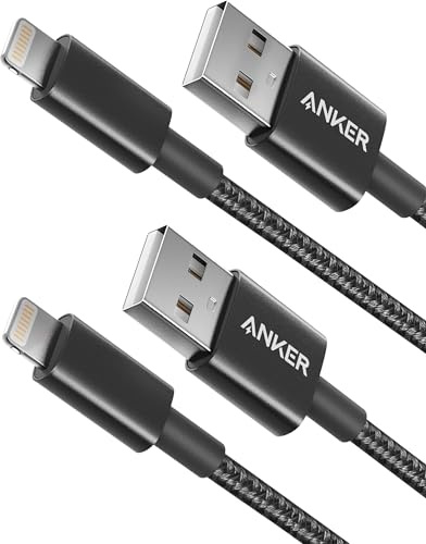 Anker iPhone Charger Cable, 6 ft+3.3 ft（2 pack） 331 Cable, Premium Nylon USB-A to Lightning Cable, for iPhone 14 Plus 14 14 Pro Max 13 13 Pro