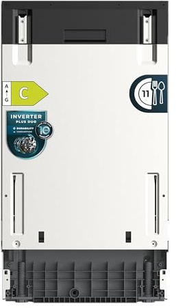 Cecotec Lave-vaisselle Encastrable 45 cm Bolero Aguazero 4570 Full-BI Connected. 11 Couverts, 10 Programmes, Classe C, Inverter Plus Duo, Panneau Touch, WiFi, O2Dry, Super Dry, FloorView Light