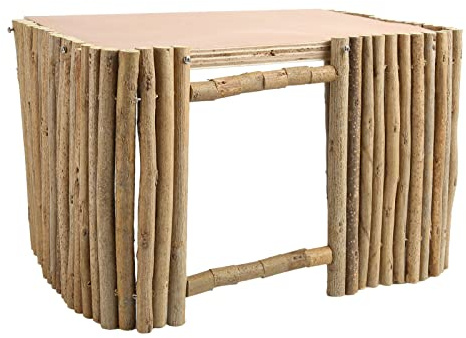 SPYMINNPOO Hamster Gömställe Hydda Naturligt äppelträ Plattform för Marsvin, Kanin, Husdjur Som Andas för Att Sova och Koppla Av, 12,4x8,1x7,5 Tum