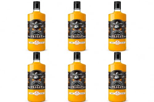 FRAGAT MANGO Caja 6 Botellas | Crema de Mango con Agave 70 cl – Bebida Cremosa Premium | Sabor Dulce y Fresco | Lácteos y Agave Mexicano | Ideal Muy Fría | 15% Alc.