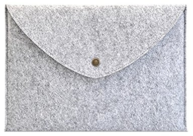 LaoZan Filz Laptop Sleeve Laptoptasche Hülle Laptophülle Tasche für Notebook Laptophülle Schutzhülle für 10-17 Zoll Macbook,iPad 17 Hell Grau