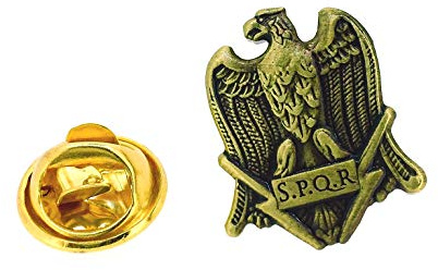Gemelolandia | Pin de Solapa Estandarte Águila del Imperio Romano SPQR | Pines Originales Para Regalar | Para las Camisas, la Ropa o para tu Mochila | Detalles Divertidos
