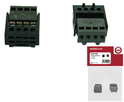 ML-Train Flachstecker 4-polig 2 Stück für Kabel mit 0,14-0,25 mm² - Gartenbahn Spur G Zubehör