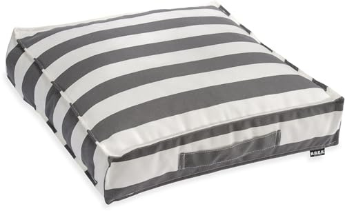 H.O.C.K. Matratzenkissen Outdoor 50x50x10cm Classic Streifen (50 x 50 x 10 cm, Grau)