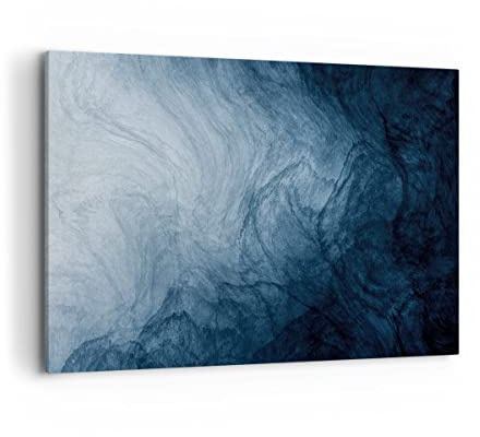 ARTTOR Wandbilder Dekoration Wohnzimmer Wasser Blau Farbe Bilder auf Leinwand 120x80cm Leinwandbild Schlafzimmer Küche Deko Wand Kunstdruck Art Groß XXL Wanddeko Bild Wall Decor Canvas AA120x80-5106