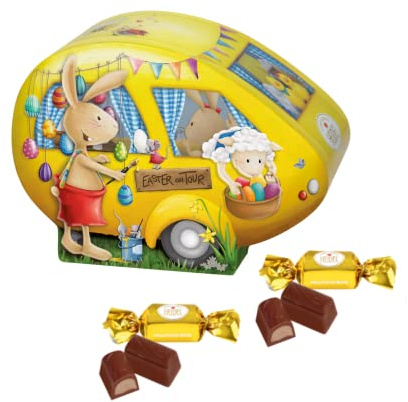 Heidel Confiserie | Lattina Caravan Pasqua | Cioccolatini Latte Ripieni Crema - 122 Gr | Praline Assortite Cioccolato al Latte | Scatole Cioccolatini Regalo