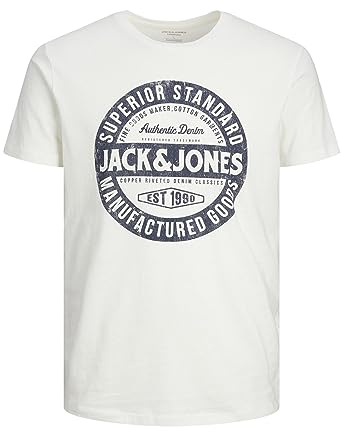 Jack & Jones Jjejeans tee SS O-Neck Noos 23/24 Camiseta Hombre (Pack de 1)