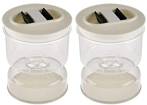 KVSERT 2 x Gurken-Glas für trockene und nasse , Gurken und , Sanduhr, Behälter für Zuhause, Küche, Trenner, Organizer