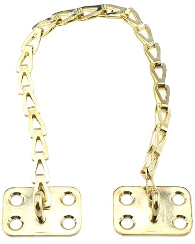 TAODAN Catena per mobili in ottone massiccio lucido, lunghezza 30,5 cm, per limitare la gamma di apertura di porte e finestre