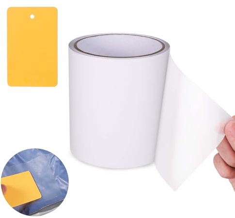 Nastro di Riparazione per Piscina, Toppa di Riparazione per Piscina da 10 cm x 2,5 m con Pannello Raschietto Nastro di Riparazione Gonfiabile per Piscina Tenda per Anello Giocattoli Gonfiabili