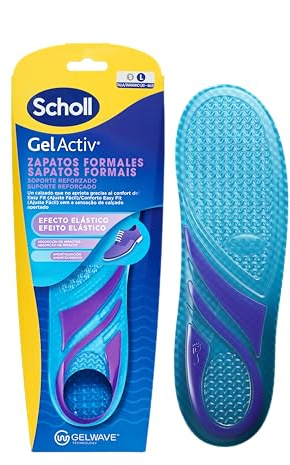 Dr. Scholl's Plantillas GelActiv Zapatos Formales para Hombre - Diseño ajustado para un uso diario con zapatos de vestir, elasticidad extra con la tecnología GelWave - Talla 40-46,5