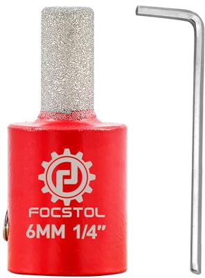 FOCSTOL Meule Diamantée pour Vitrail - 6mm Mèches de Meuleuse pour Vitrail pour Poncer Verre Carrelage Pierre Jade
