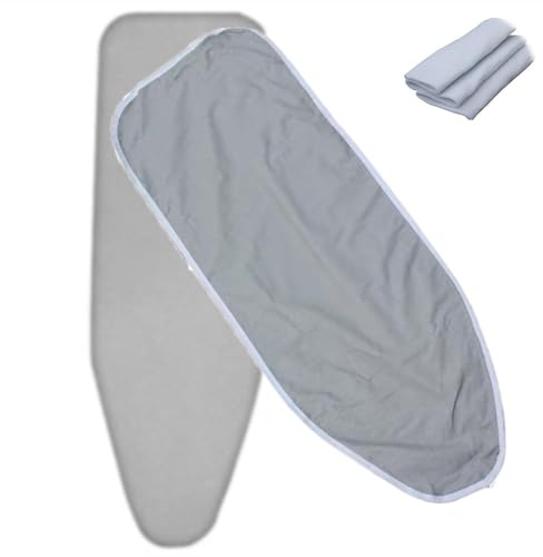 QSPNVFB 110x33 Cm Copriasse da Stiro con Imbottitura Copritavolini da Stiro Elasticizzato di Ricambio, Resistente alle Ustioni Copri ASSE da Stiro 100x30(Silver,13x43 inch(33x110 Cm))