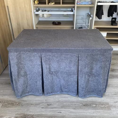 Ropa de Mesa Camilla Antimanchas Extragruesa (Grafito) en varias medidas - Falda Mesa Camilla, Enaguillas, Enaguas, Ropa Chenilla - Tejido Extragrueso Hipercalórico (140 x 80 cm (72 cm de Alto))
