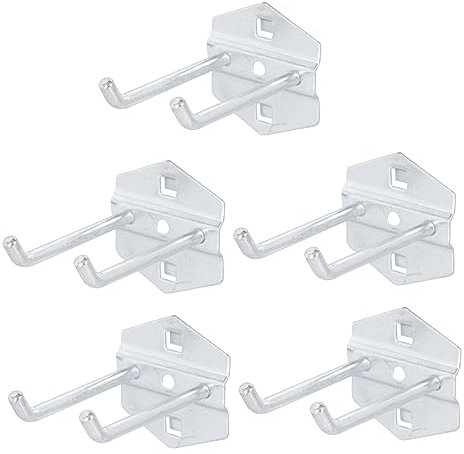BUGUUYO 5pcs Key Storage Wall Mounted Hooks Steel Pegboard Hangers Coat Hooks Shelf Exhibition Display