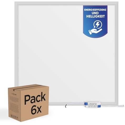 LECOM LED Panel 62x62 Neutralweiß 4000K 24W A+++ 4500lm Rasterdeckenleuchte