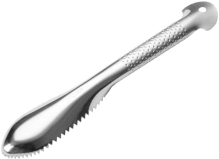 Alipis Squamatore Pesce in Acciaio Antiruggine Utensile per Pulizia Pesci Rimuove Squame Rapidamente Design Ergonomico Leggero e Portatile Resistente