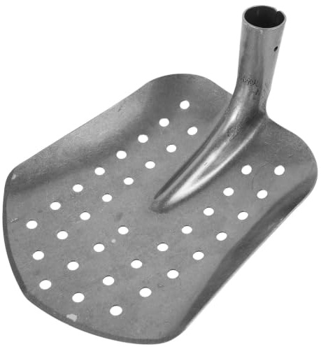 HEMOTON Strandsiebschaufel aus Stahl Schwarz Ergonomischer Griff zur Abwasserreinigung und Reinigung von Abflüssen Leicht zu Bedienen für Professionellen Einsatz