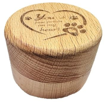 Caja de madera para cenizas conmemorativas para mascotas, con palabras talladas naturales, recuerdos, regalo